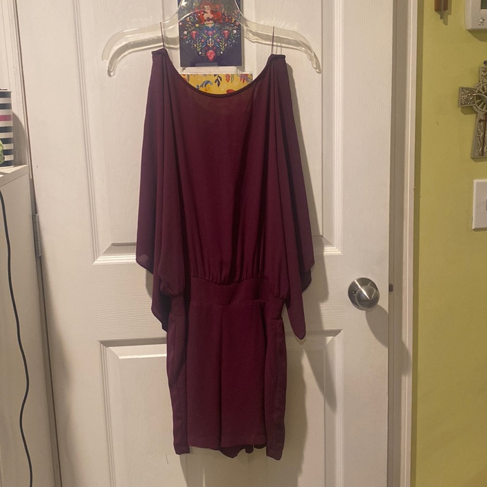maroon romper